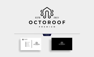 home Octopus Logo Design Vector icon illustration