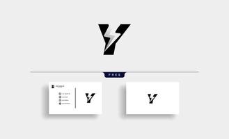 Letra y perno logo vector diseño icono ilustración