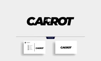 Carrot Logo Text Design Vector Icon Illustration