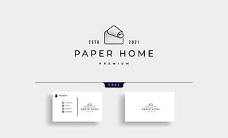 Ilustración de icono de vector de diseño de logotipo de casa de papel