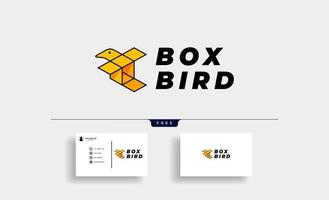 Ilustración de diseño de icono de vector de logotipo de entrega de pájaro
