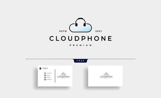cloud headphone Logo Icon vector design
