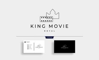 King Film Logo Design Vector Icon Illustration