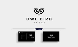 owl infinity logo icon vector design illustration