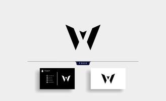 W company logo and symbol design Royalty Free Vector Image