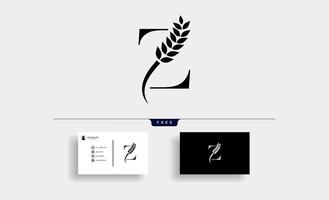 wheat logo letter Z vector illustration