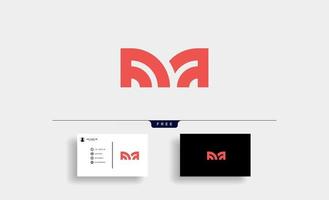M Monogram Logo Design Vector Illustration