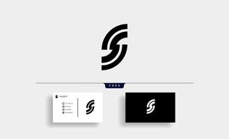 Ilustración de vector de diseño de monograma de logotipo inicial s