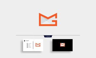 Letter MG GM Message Logo Design Vector Illustration