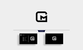 Letra mg gm mensaje diseño de logotipo ilustración vectorial vector