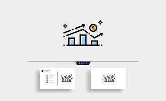 investment chart icon vector design illustration