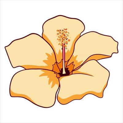 Tropical plant bright flower in cartoon style 2532057 Vector Art at Vecteezy