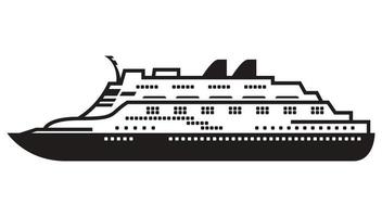 simple ship silhouette vector