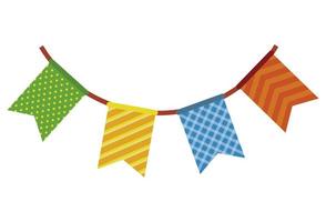 colorful garland hanging vector