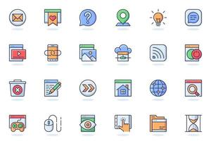 Website UI web flat line icon vector