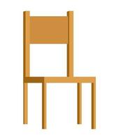 silla de madera de la escuela vector