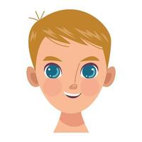 little blonde boy vector