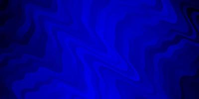 Dark BLUE vector background with curved lines