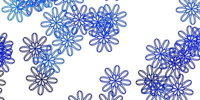 ilustraciones naturales de vector azul claro con flores