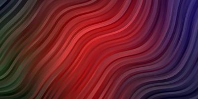 Dark Green Red vector texture with wry lines