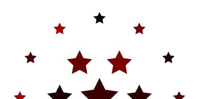 Light Red vector texture with beautiful stars