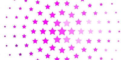 Light Pink vector template with neon stars