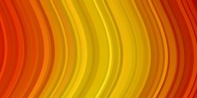 Light Orange vector background with curved lines