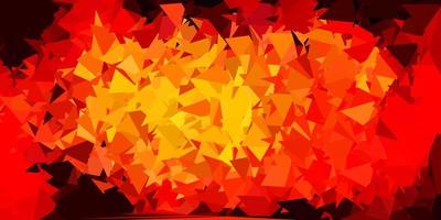 Dark red vector abstract triangle backdrop