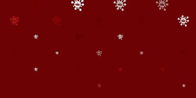 Light red vector backdrop with virus symbols