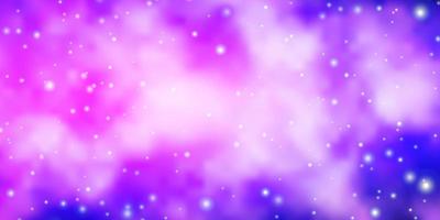 Light Purple vector layout with bright stars