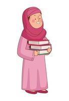 Muslim girl character vector