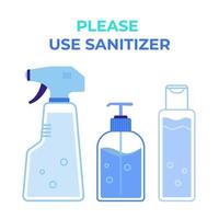 Use sanitizer to stay away from germs and viruses  Protection from Covid 19 virus vector