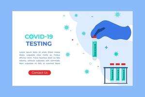 COVID19 testing Tubes with saliva sample Coronavirus test vector