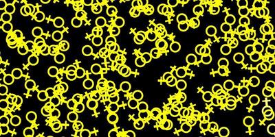 Dark Yellow vector pattern with magic elements