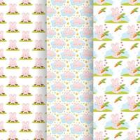 Set of seamless patterns vector