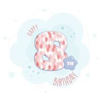 Happy birthday greeting card vector