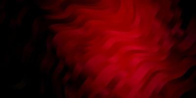 Dark Green Red vector background with wry lines
