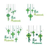 Eid mubarak background stars for celebrate eid ul fitr vector