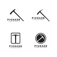 Pickaxe Logo Vector icon symbol illustration