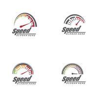 Speed logo design silhouette speedometer