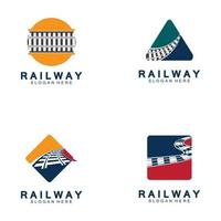 Simple Rail logo vector icon design illustration