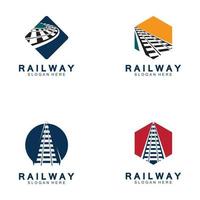 Simple Rail logo vector icon design illustration