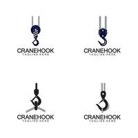 Crane hook logo icon vector illustration design  template