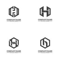 Abstract letter H Hexagon vector logo