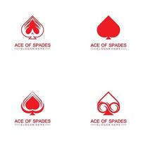 Ace of Spades icon logo design vector