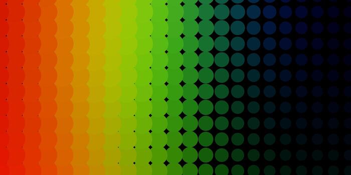 Dark Multicolor vector background with bubbles