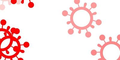 Light red vector template with flu signs