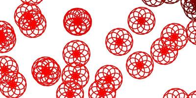 patrón de vector rojo claro con esferas