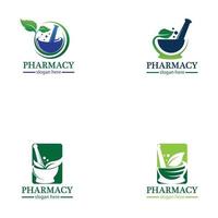 diseño de logotipo de concepto de farmacia creativa vector