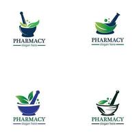 diseño de logotipo de concepto de farmacia creativa vector